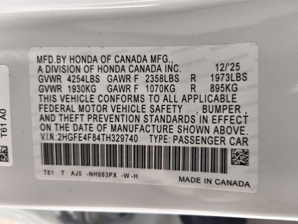 2026 Honda Civic Hybrid Sport