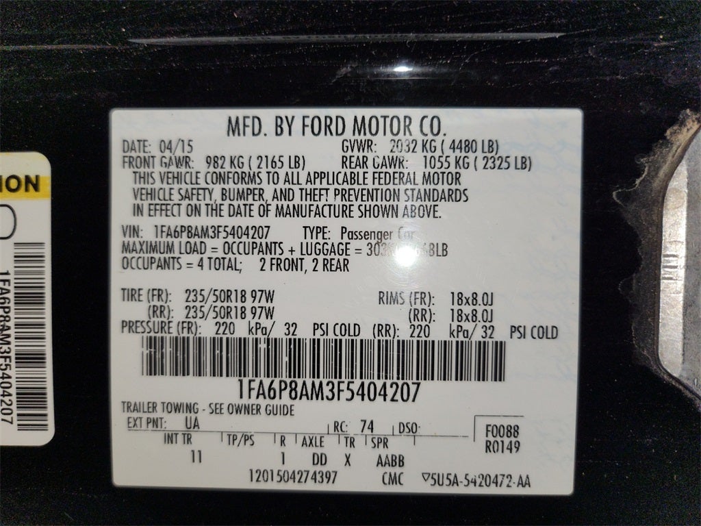 2015 Ford Mustang V6