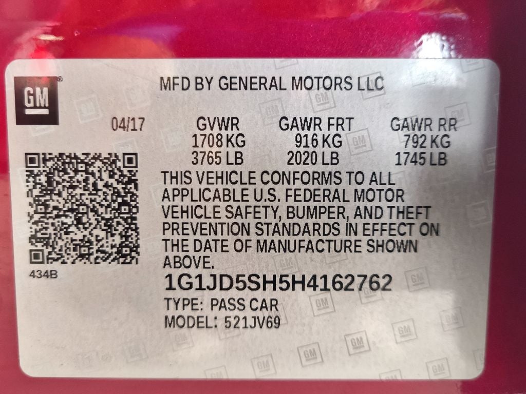 2017 Chevrolet Sonic LT