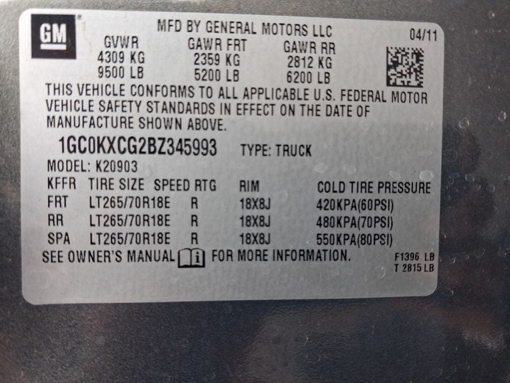 2011 Chevrolet Silverado 2500HD LT