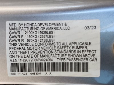 2023 Honda Accord Hybrid Touring