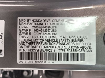2025 Honda Accord Hybrid Touring