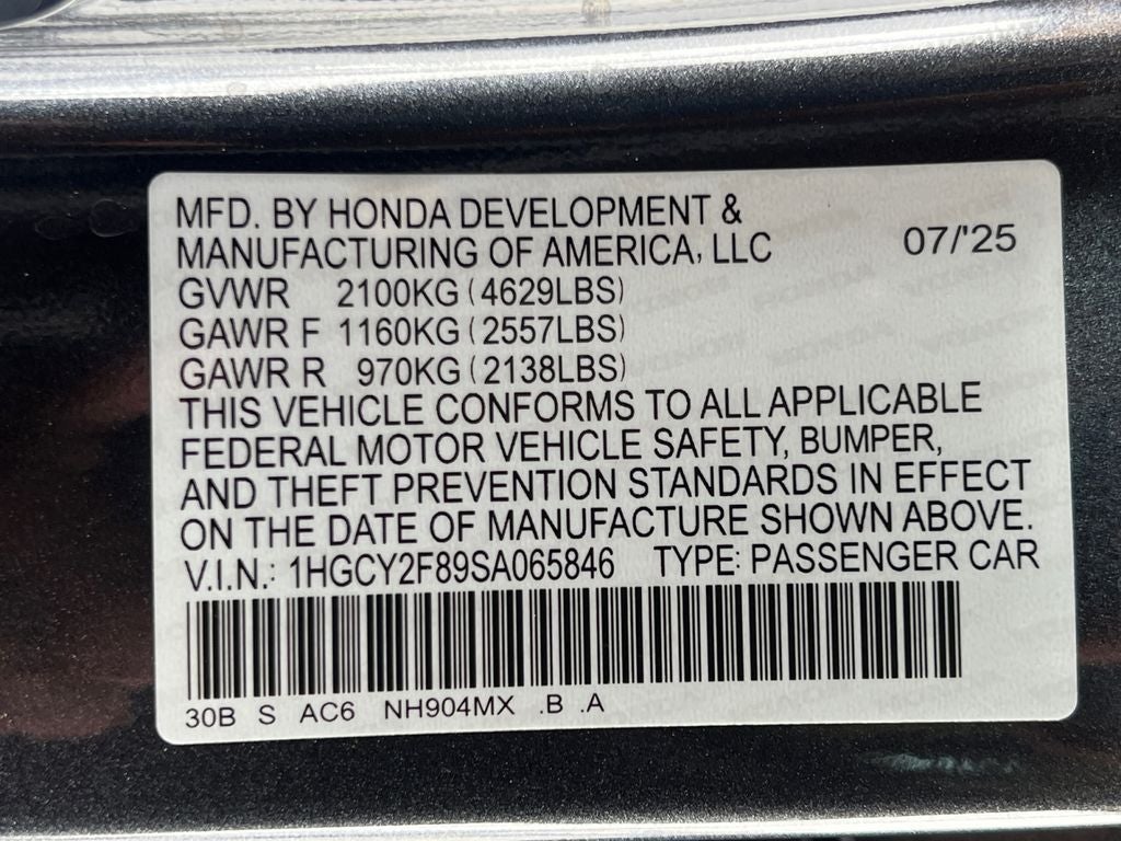 2025 Honda Accord Hybrid Touring