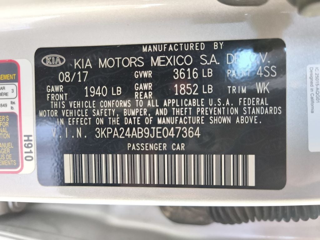 2018 Kia Rio S
