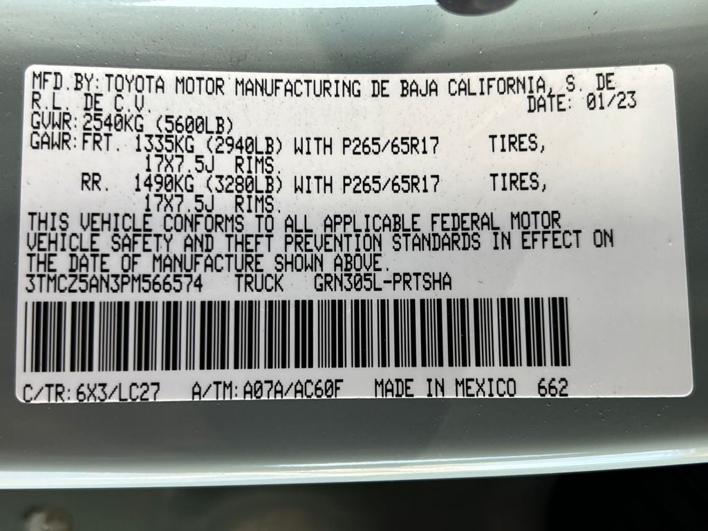 2023 Toyota Tacoma SR V6