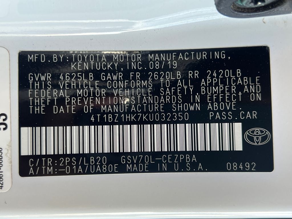 2019 Toyota Camry Base