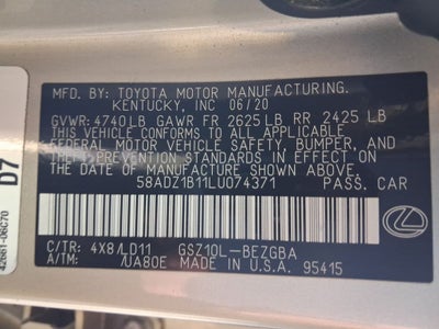 2020 Lexus ES 350