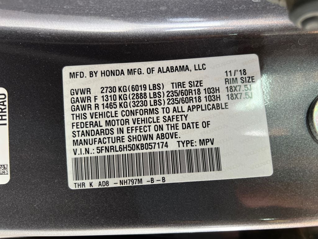 2019 Honda Odyssey EX