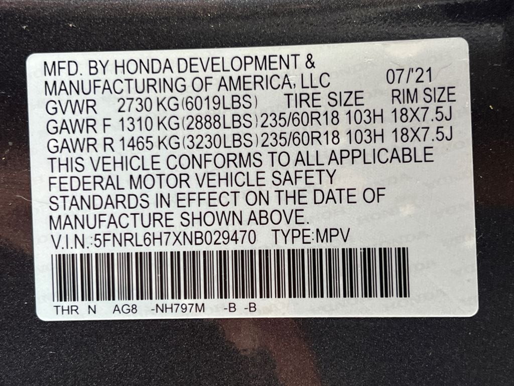 2022 Honda Odyssey EX-L