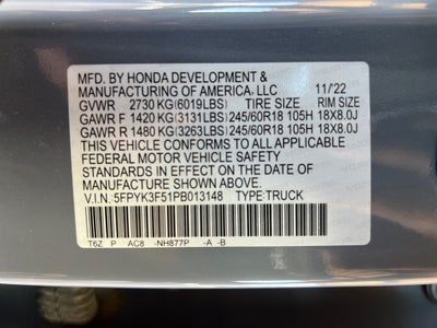 2023 Honda Ridgeline RTL