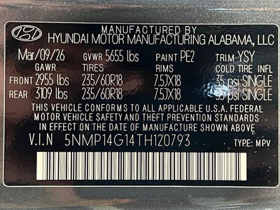 2026 Hyundai SANTA FE HYBRID SE