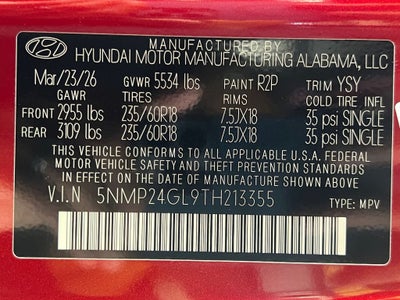 2026 Hyundai SANTA FE SEL FWD