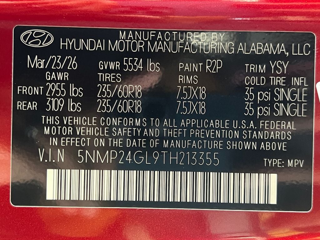 2026 Hyundai SANTA FE SEL FWD