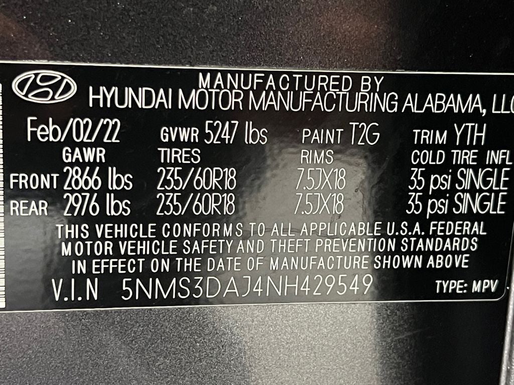 2022 Hyundai SANTA FE SEL