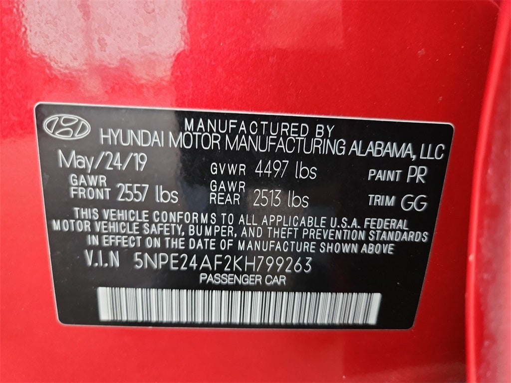 2019 Hyundai SONATA SE