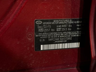 2016 Hyundai SONATA SE