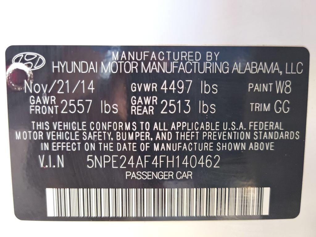 2015 Hyundai SONATA SE