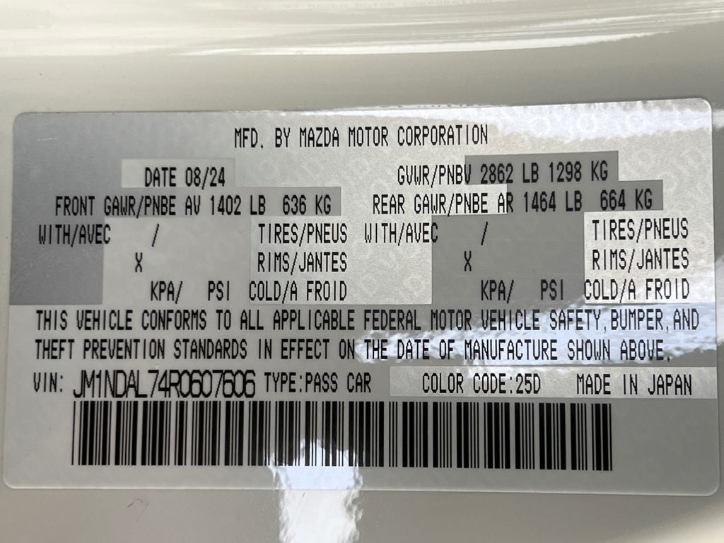 2024 Mazda Mazda MX-5 Miata RF Club