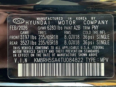 2026 Hyundai PALISADE HYBRID Blue SEL Premium 7P