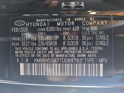 2026 Hyundai PALISADE HYBRID Blue SEL Premium 7P