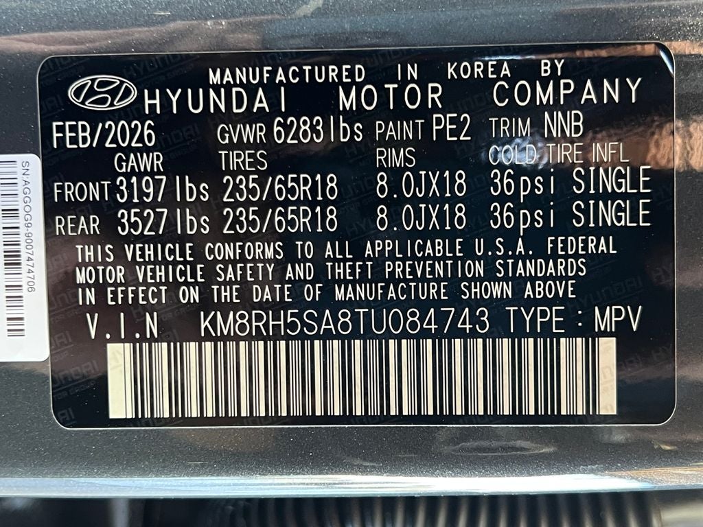 2026 Hyundai PALISADE HYBRID Blue SEL Premium 7P