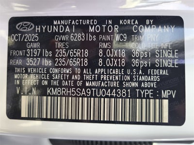 2026 Hyundai PALISADE HYBRID Blue SEL Premium 8P