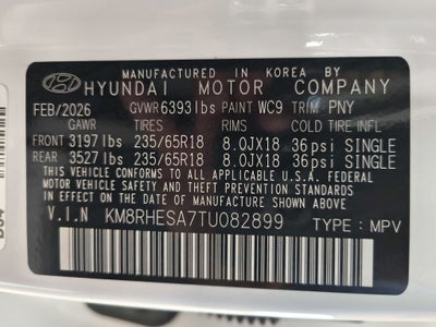 2026 Hyundai PALISADE HYBRID SEL Premium 7P