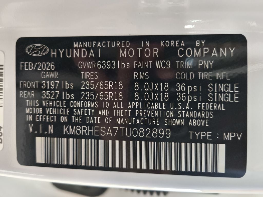 2026 Hyundai PALISADE HYBRID SEL Premium 7P