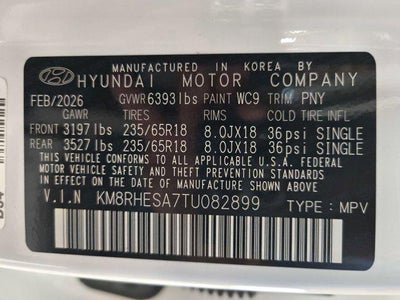 2026 Hyundai PALISADE HYBRID SEL Premium 7P