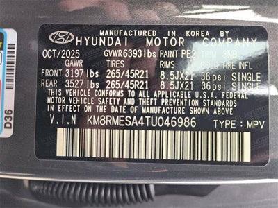 2026 Hyundai PALISADE HYBRID Calligraphy