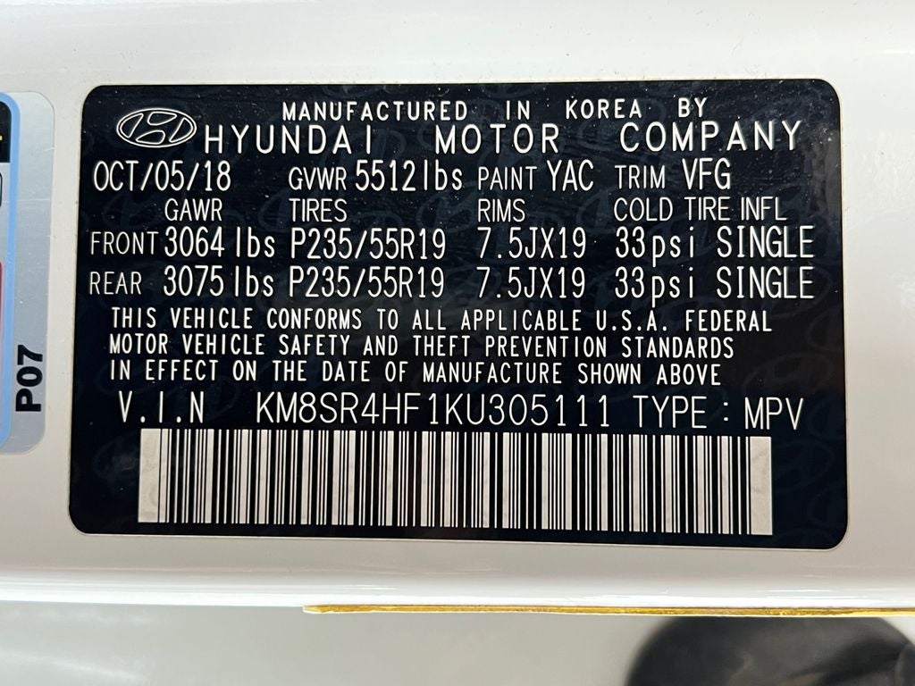 2019 Hyundai SANTA FE XL Limited