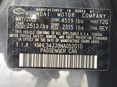 2022 Hyundai SONATA HYBRID SEL