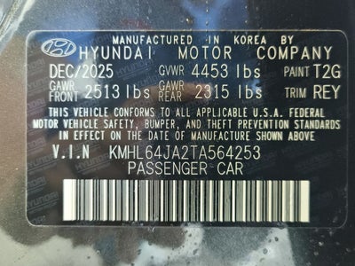 2026 Hyundai SONATA SEL Sport