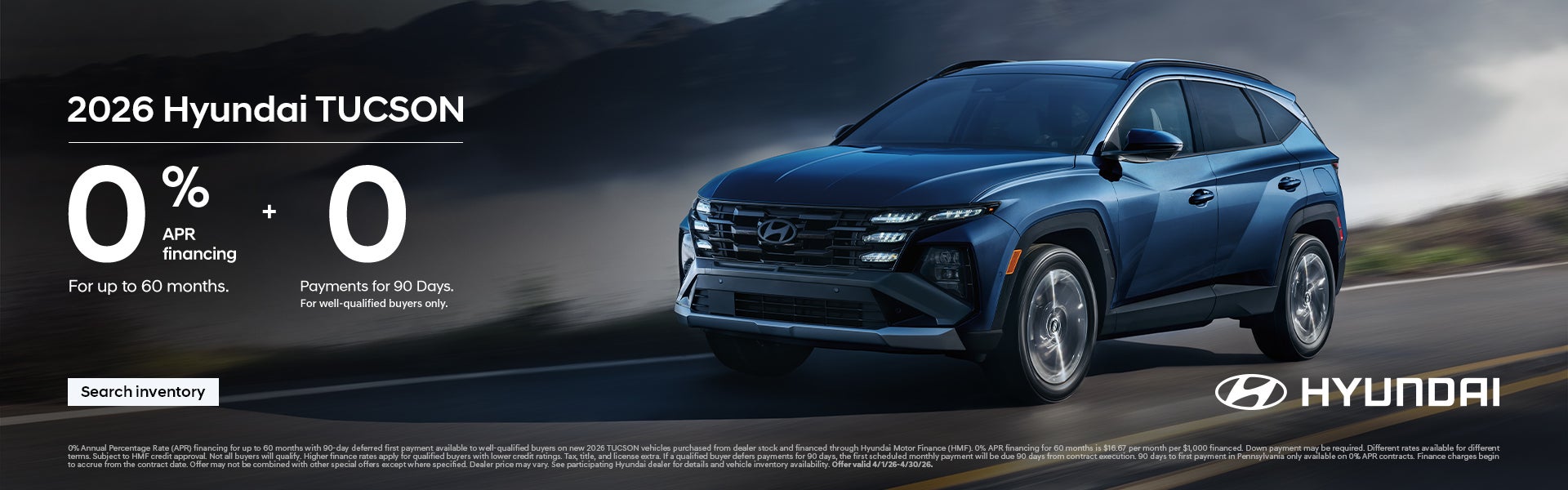 2026 Hyundai Tucson APR Offer